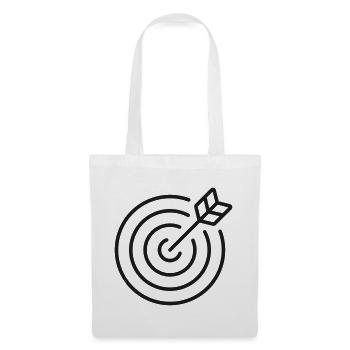 Ziel-Symbol für Geschäftsziele - Stoffbeutel - Weiß - Vorne