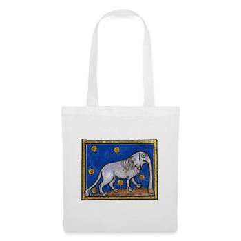 Mittelalterlicher Elefant - Stoffbeutel - Weiß - Vorne