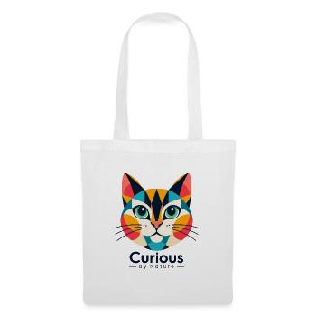 Farbenfrohe Geometrische Katzenmaske - Stoffbeutel - Weiß - Vorne