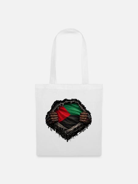Flagge von Martinique Hyperrealistische Streetwear - Stoffbeutel - Weiß