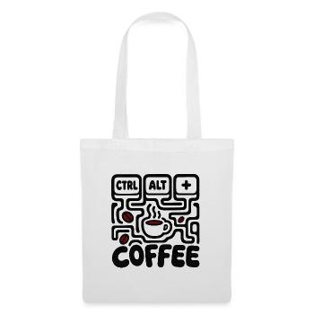 Humor Desk CTRL ALT COFFEE – Retro-Design - Stoffbeutel - Weiß - Vorne