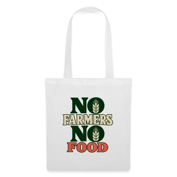 No Farmers No Food Statement Tee - Stoffbeutel - Weiß - Vorne