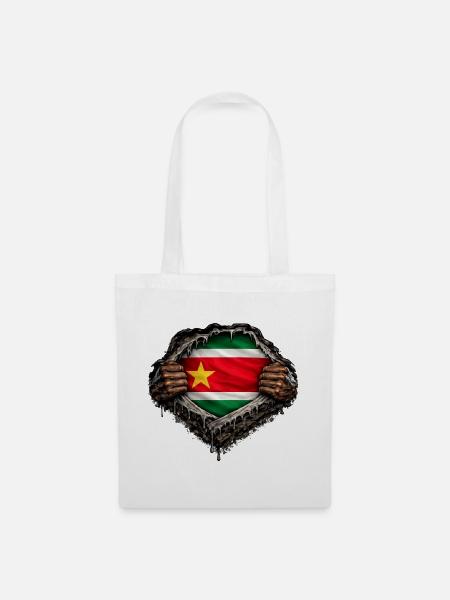 Flagge von Guadeloupe Hyper Realistische Streetwear - Stoffbeutel - Weiß