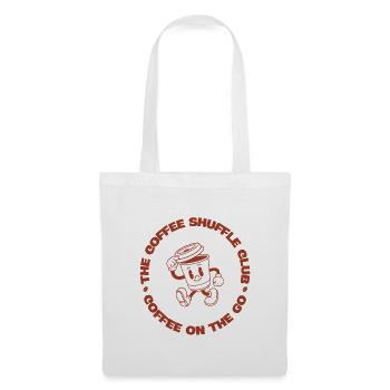 Coffee Shuffle Club Kaffee Spruch Retro Lustig - Stoffbeutel - Weiß - Vorne