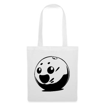Cartoon Bowlingkugel - Stoffbeutel - Weiß - Vorne