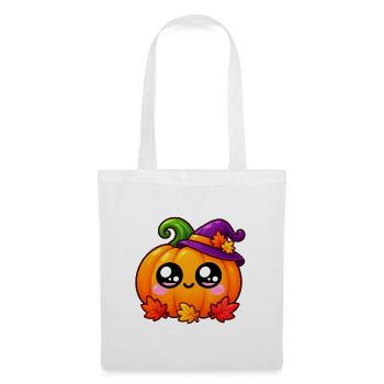 Kawaii Pumpkin Halloween-Hut - Stoffbeutel - Weiß - Vorne