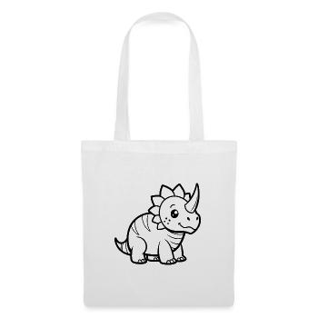 Triceratops - Stoffbeutel - Weiß - Vorne