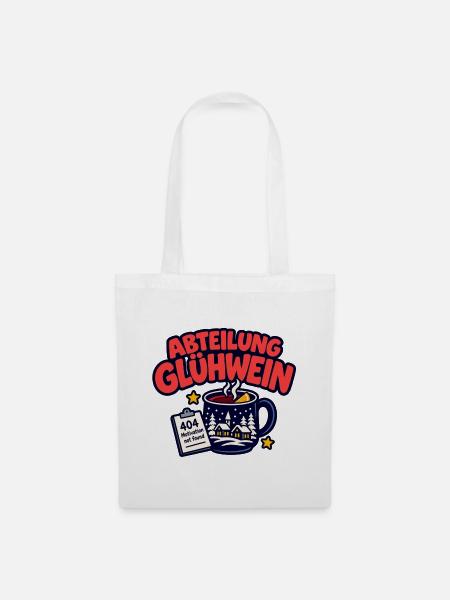 Glühwein Weihnachtsmarkt - Stoffbeutel - Weiß