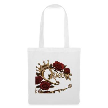 Queen Crown Roses Gold - Stoffbeutel - Weiß - Vorne