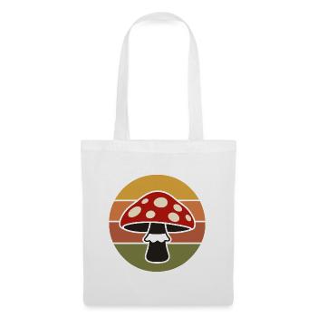 Retro Mushroom Vintage Sunset - Stoffbeutel - Weiß - Vorne