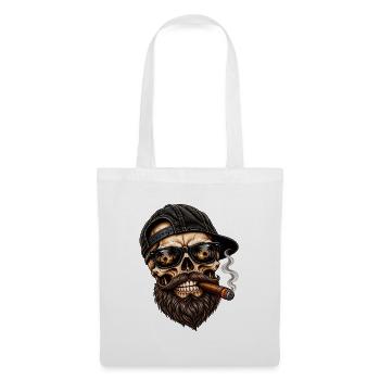 Skull Vibes – Bartmode auf Bearded Skull - Stoffbeutel - Weiß - Vorne