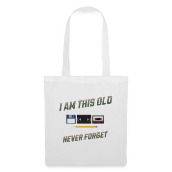 I'm This Old Never Forget Retro Design - Stoffbeutel - Weiß - Vorne