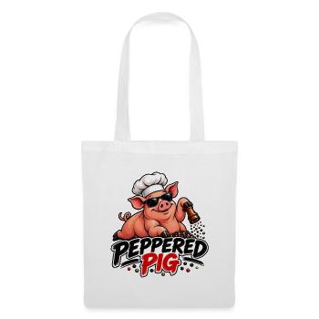 Peppered Pig Kochchef Cartoon - Stoffbeutel - Weiß - Vorne