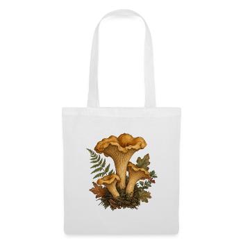 Pfifferlinge Pilzsammler Natur Wald Geschenk - Stoffbeutel - Weiß - Vorne