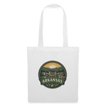 Arkansas Ozarks Nature Retro Reiseabzeichen - Stoffbeutel - Weiß - Vorne