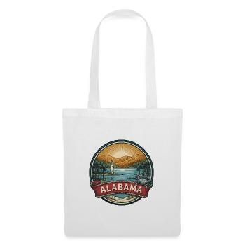 Alabama Vintage Reiseabzeichen Souvenir-Geschenk - Stoffbeutel - Weiß - Vorne