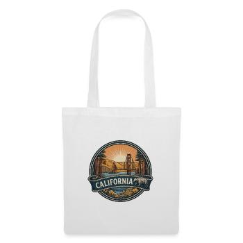 California Golden Gate Vintage-Reisegeschenk - Stoffbeutel - Weiß - Vorne