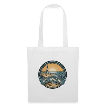 Delaware Cape Henlopen Retro-Reiseabzeichen - Stoffbeutel - Weiß - Vorne
