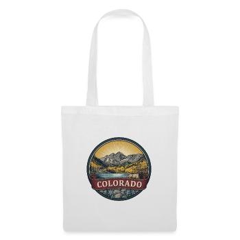 Colorado Rocky Mountains Retro-Reisegeschenk - Stoffbeutel - Weiß - Vorne