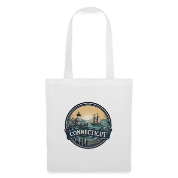 Connecticut Mystic Seaport Reisesouvenir - Stoffbeutel - Weiß - Vorne