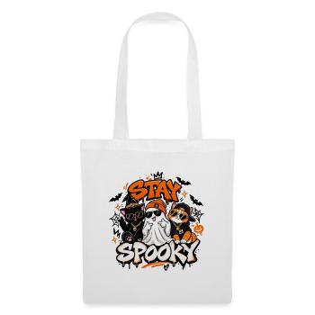 Stay Spooky Halloween Cats & Ghost Streetwear #cat - Stoffbeutel - Weiß - Vorne