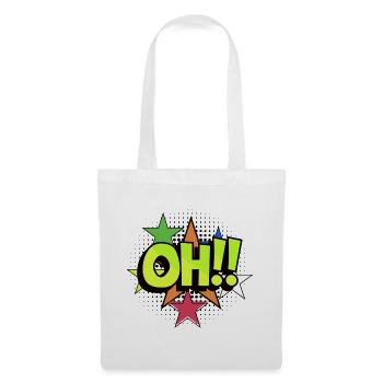 OH Pop Art Burst Neon Stars - Stoffbeutel - Weiß - Vorne