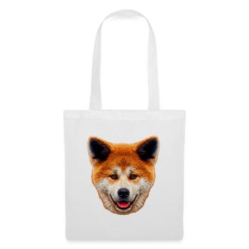 akita inu-Gesicht Illustration - Stoffbeutel - Weiß - Vorne