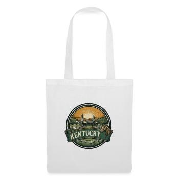 Kentucky Bluegrass Pferd Retro Reiseabzeichen - Stoffbeutel - Weiß - Vorne