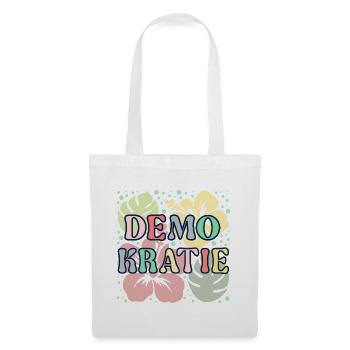 Demokratie Blume - Stoffbeutel - Weiß - Vorne