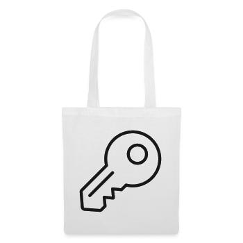 Sicherheits-Schlüsselzeilen-Symbol - Stoffbeutel - Weiß - Vorne