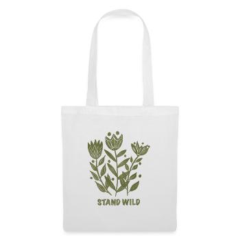 Stand Wild Botanical Print - Stoffbeutel - Weiß - Vorne