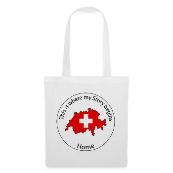 Schweiz - This is where My Story beginns - Stoffbeutel - Weiß - Vorne