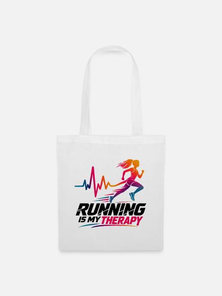 Runner - Jogger - Joggerin -Laufen - Stoffbeutel - Weiß