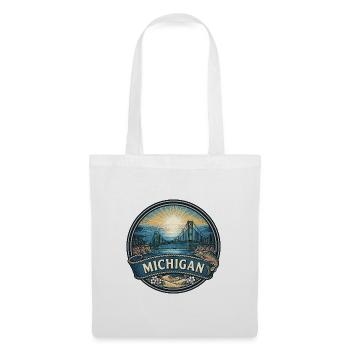 Michigan Great Lakes Vintage-Reiseabzeichen - Stoffbeutel - Weiß - Vorne