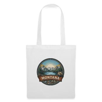 Montana-Gletscher-Nationalpark-Reiseabzeichen - Stoffbeutel - Weiß - Vorne