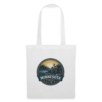 Minnesota Split Rock Loon Retro-Reisegeschenk - Stoffbeutel - Weiß - Vorne