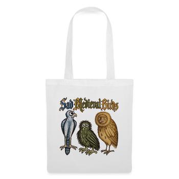 Traurige mittelalterliche Vögel - Stoffbeutel - Weiß - Vorne