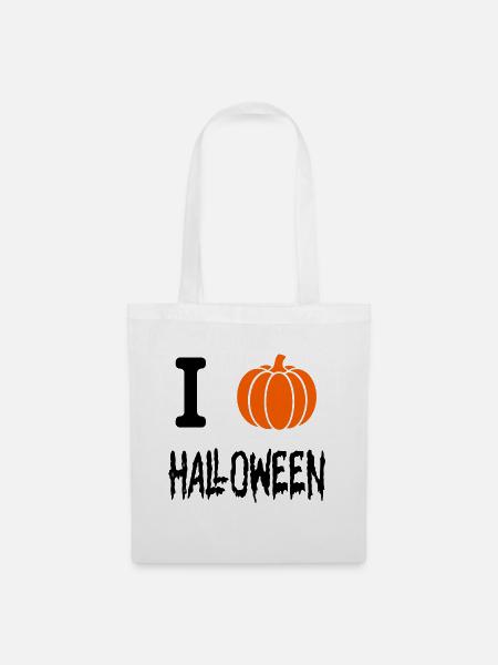 Ich liebe Halloween - Stoffbeutel - Weiß