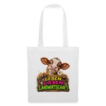 Leben Lieben Landwirtschaft - Stoffbeutel - Weiß - Vorne