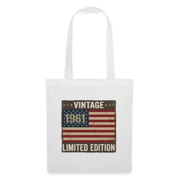US-Flagge 65 Geburtstag Amerikanische USA Männer 65 Jahre 1961 65 - Stoffbeutel - Weiß - Vorne