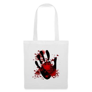 Halloween Blutende Hand - Stoffbeutel - Weiß - Vorne