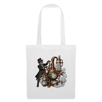 Steampunk-Dampfmeister-Mechanik - Stoffbeutel - Weiß - Vorne