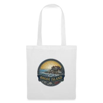 Rhode Island Newport Ocean Retro Reisegeschenk - Stoffbeutel - Weiß - Vorne