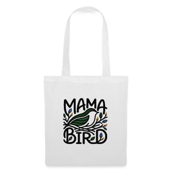 Mama Bird – Minimalistischer skandinavischer Stil - Stoffbeutel - Weiß - Vorne