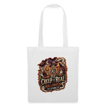 Creep It Real Vintage Halloween-Skelett - Stoffbeutel - Weiß - Vorne