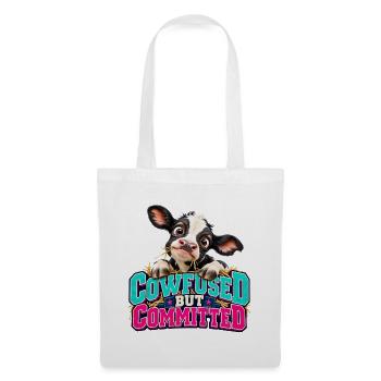Cowfused But Committed - Stoffbeutel - Weiß - Vorne