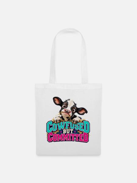 Cowfused But Committed - Stoffbeutel - Weiß