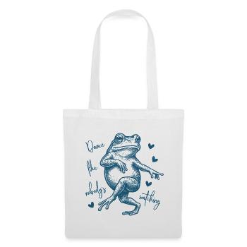 Dance like nobody's watching - Tanzender Frosch - Stoffbeutel - Weiß - Vorne