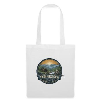 Tennessee Smoky Mountains Retro-Reiseabzeichen - Stoffbeutel - Weiß - Vorne