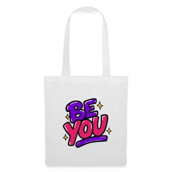 GEN Z ZITIERT TYPOGRAFIEDESIGN – Be You - Stoffbeutel - Weiß - Vorne